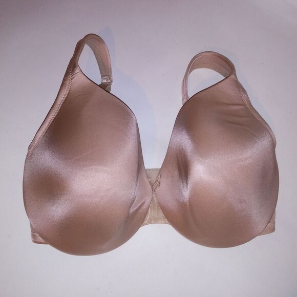 Cacique Bra 32G Bige Satin Full Coverage Solid Underwire - Picture 1 of 7